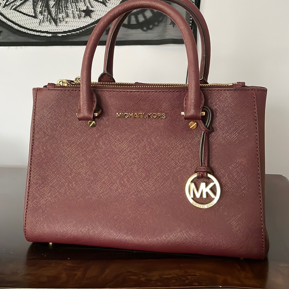 Burgundy Michael Kors Purse Like New
